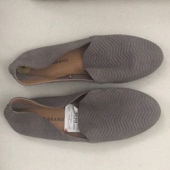 NWOT Lucky 🍀 Brand gray suede flats - Picture 4 of 4